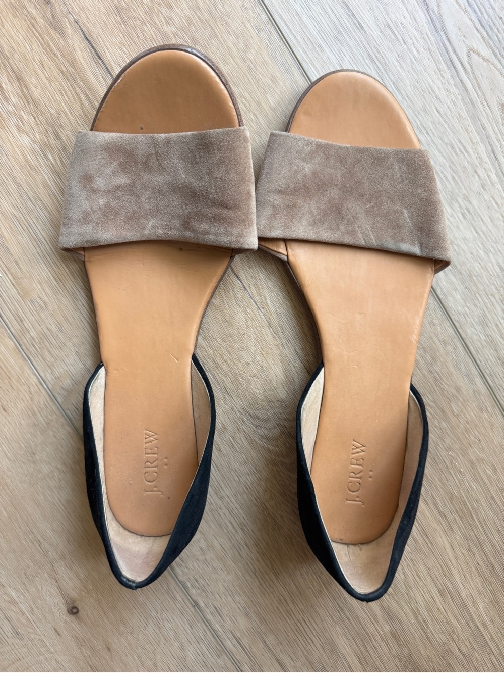 J. Crew D’Orsay Two Tone Suede Flats
